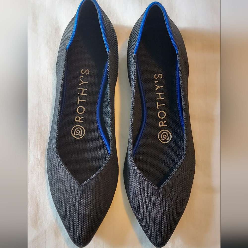 Rothy's The Point Black Flats size 7